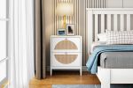Allen 2 Drawer side table; Display Rack for Bedroom and Living Room; Nightstand Side Table Bedroom Storage Drawer Bedside End Table