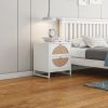 Allen 2 Drawer side table; Display Rack for Bedroom and Living Room; Nightstand Side Table Bedroom Storage Drawer Bedside End Table
