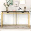 U_STYLE 63'' Modern Console Table; Extra Long Entryway Table with Metal Frame for Entryway; Hallway; Living Room; Foyer; Corridor; Office