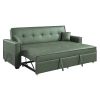 Octavio Adjustable Sofa w/2 Pillows; Green Fabric LV00824