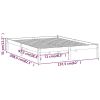 Bed Frame 59.8"x79.9" Solid Wood Pine Queen
