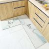 Home Decor PVC Leather Entrance Doormat Kitchen Mat