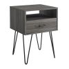 Mid Century Modern Hairpin Leg Nightstand