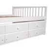 Full size Wooden House Bed with Trundle and 3 Storage Drawers