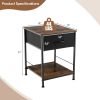 Bedroom Living Room 2-tier Nightstand Bedside End Sofa Coffee Table