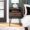 Mid Century Modern Hairpin Leg Nightstand