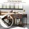 Bedroom Living Room 2-tier Nightstand Bedside End Sofa Coffee Table