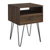 Mid Century Modern Hairpin Leg Nightstand