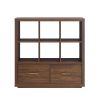 Steele 6 Cube Storage Bookcase Organizer with Drawers;  Multiple Finishes
