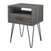 Mid Century Modern Hairpin Leg Nightstand