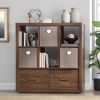 Steele 6 Cube Storage Bookcase Organizer with Drawers;  Multiple Finishes