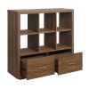 Steele 6 Cube Storage Bookcase Organizer with Drawers;  Multiple Finishes