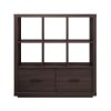 Steele 6 Cube Storage Bookcase Organizer with Drawers;  Multiple Finishes