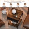 Bedroom Living Room 2-tier Nightstand Bedside End Sofa Coffee Table