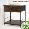 Bedroom Living Room 2-tier Nightstand Bedside End Sofa Coffee Table