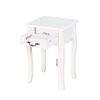 White Living Room Floor-standing Storage Table with a Drawer;  4 Curved Legs